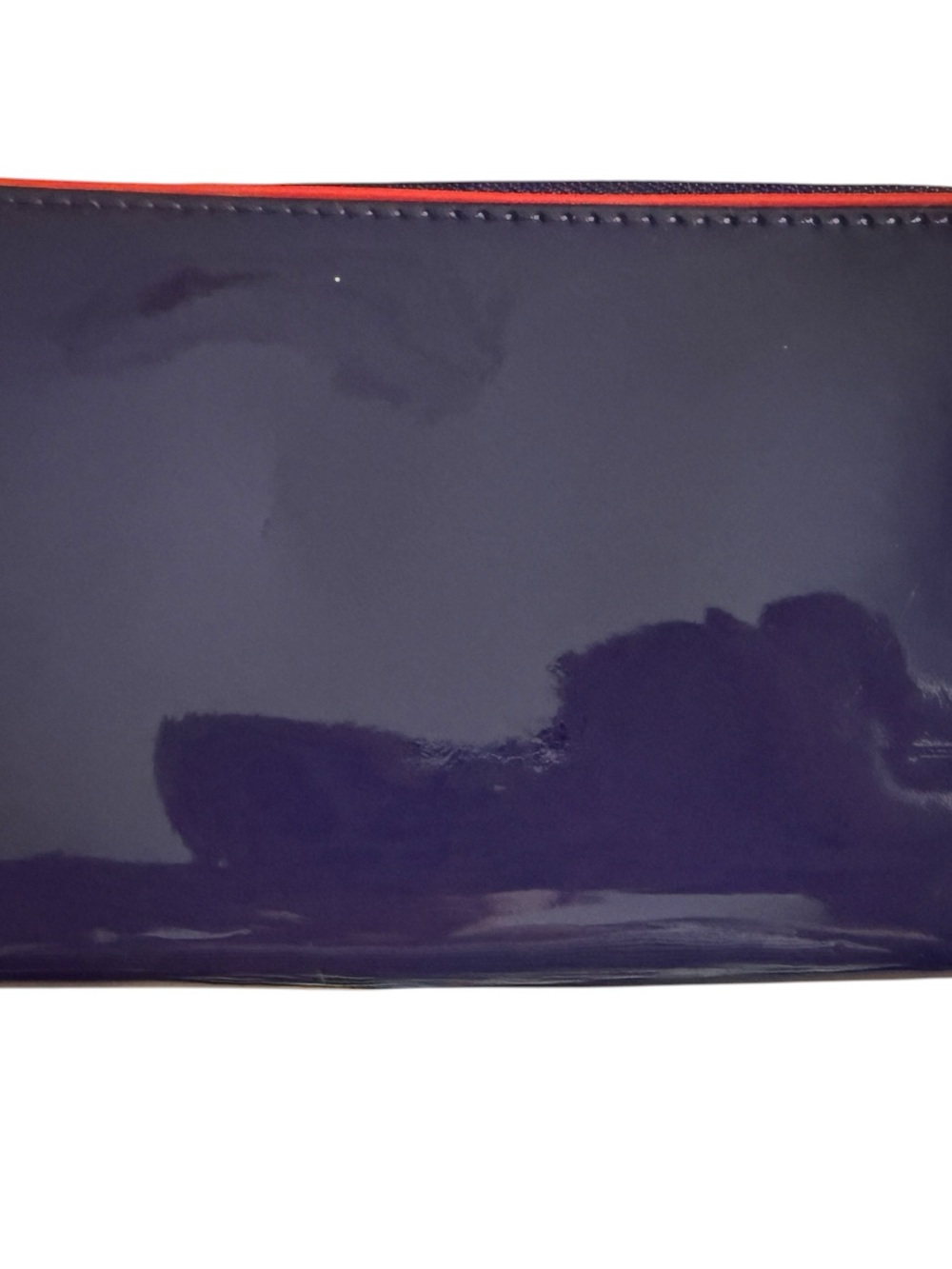 Tory Burch Patent Leather Purple and Red Long Zip-Around Wallet - Picture 4 of 9